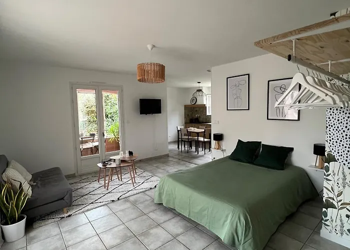 Grand Studio Avec Veranda Et Parking